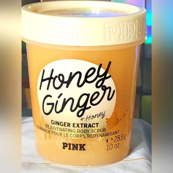 Victoria Secret PINK Honey Ginger  Body Lotion,Body Scrub, & Scented Candle NEW - Picture 3 of 7